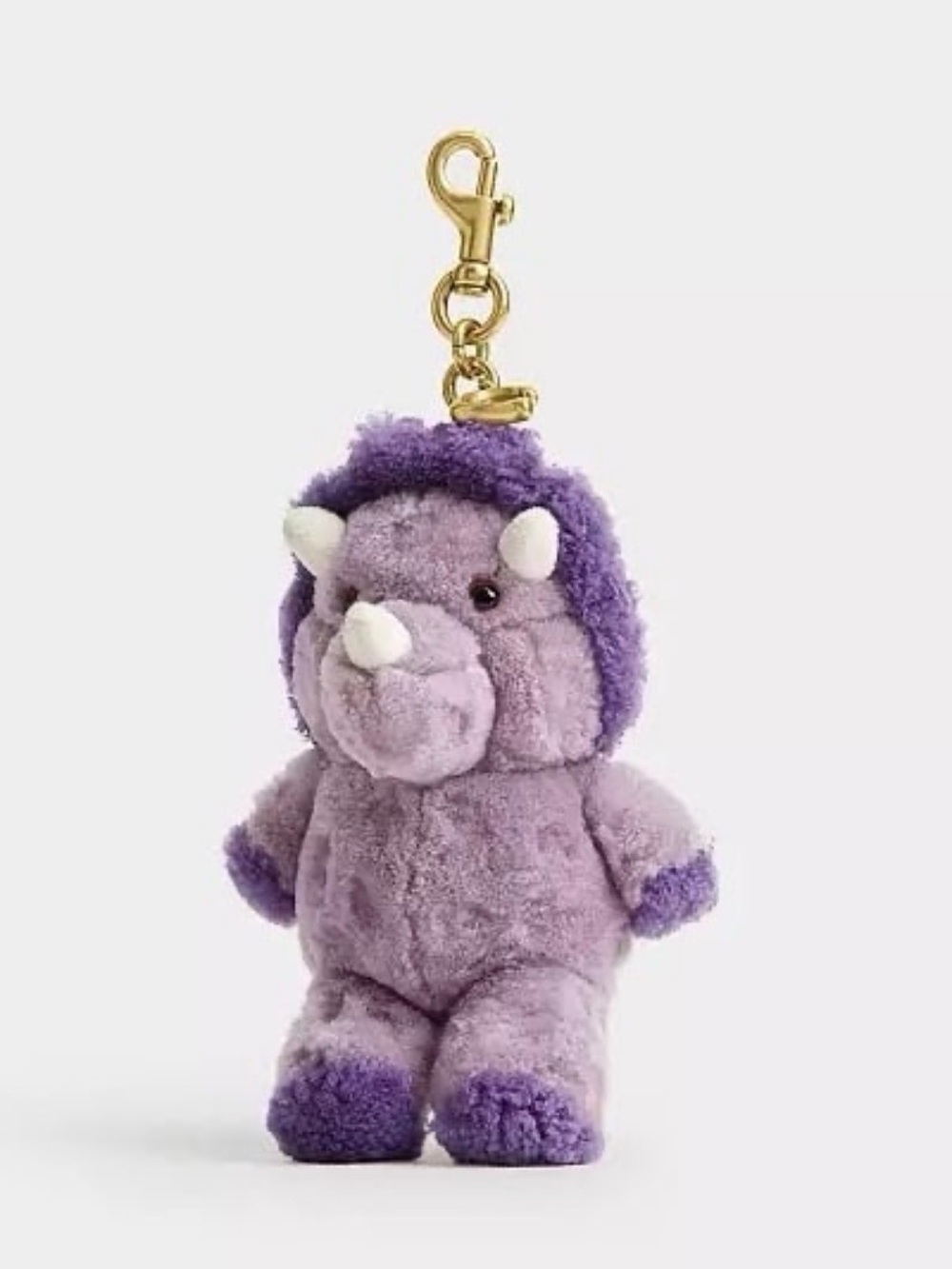 Coach Rexy 10th Birthday Trixy Dinosaur Bag Charm Purple Shearling & Leather NWT